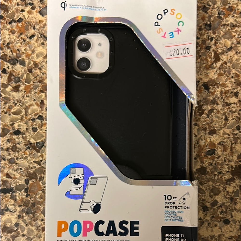 PopSocket Black Protective Case for iPhone